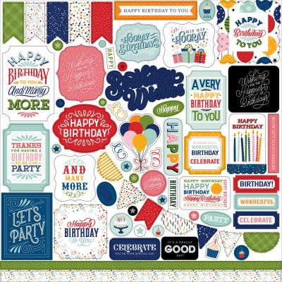 Echo Park Birthday Salutations Sticker - Element Sticker